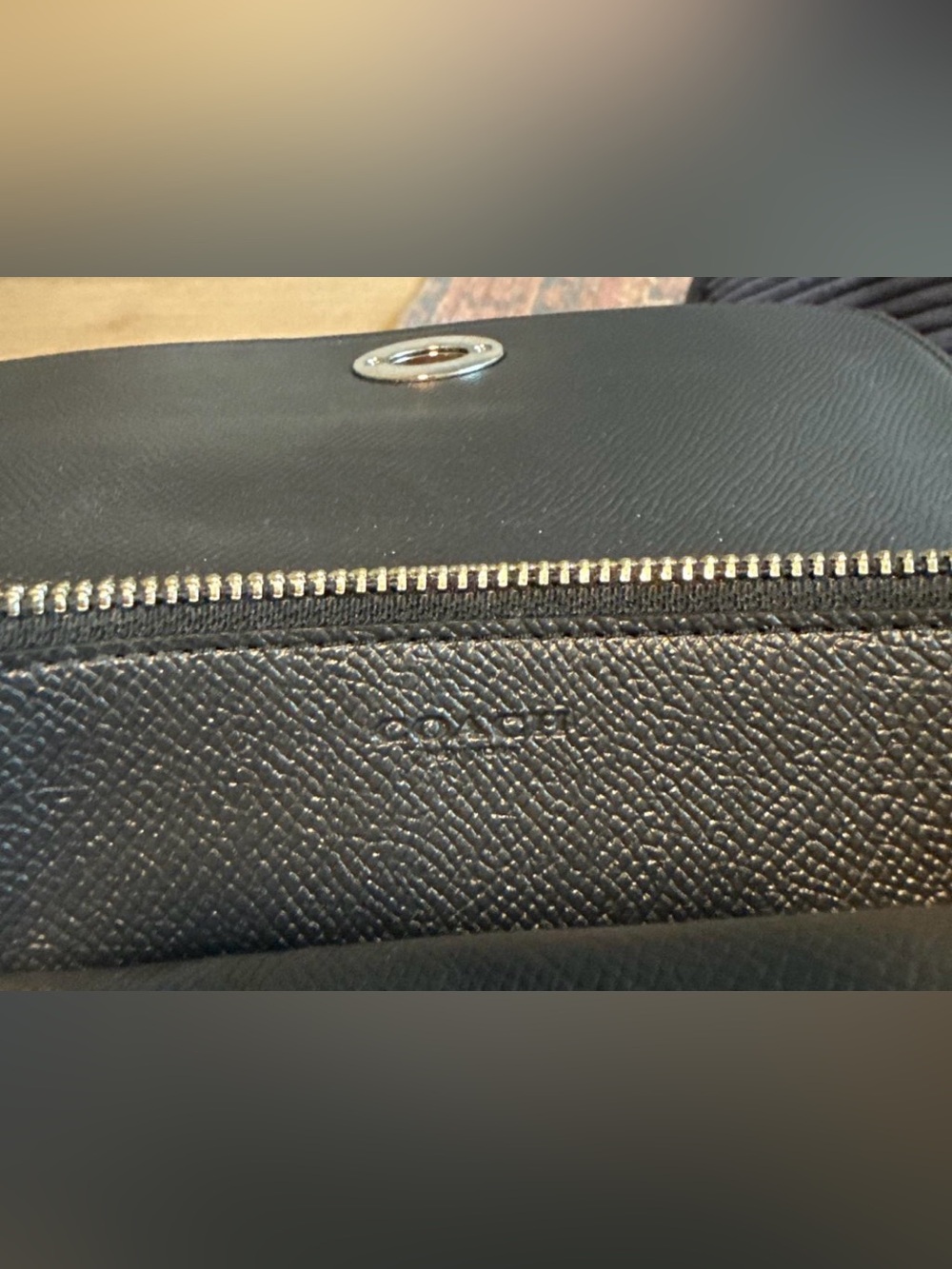 COACH BOWERY - grey studded Coach clutch with silver hardware - Picture 6 of 8